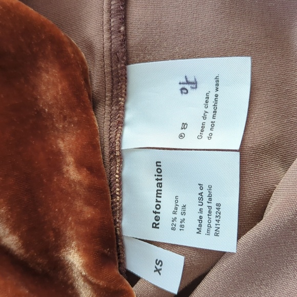 Reformation Velvet Wrap Dress - Picture 8 of 8